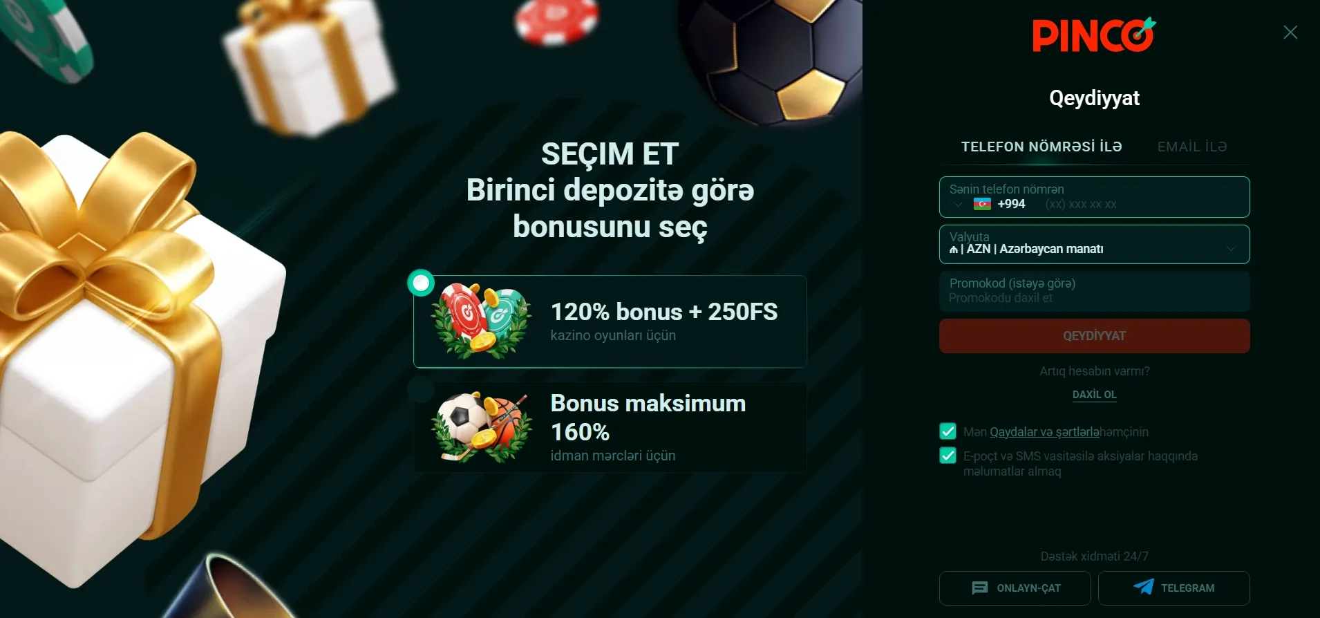 Yeni istifadəçilər üçün sürətli qeydiyyat